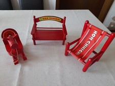 Rarität - Original Sekiguchi MONCHHICHI - Schaukelpferd, Liegestuhl und Sitzbank