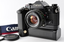 [Fast neuwertig] Canon A-1 schwarze analoge 35-mm-Spiegelreflexkamera NFD...