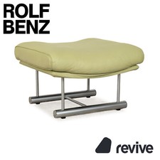 Rolf Benz 6500 Leder Hocker Grün Gelb