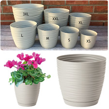 Übertopf Wellen Slim Rund