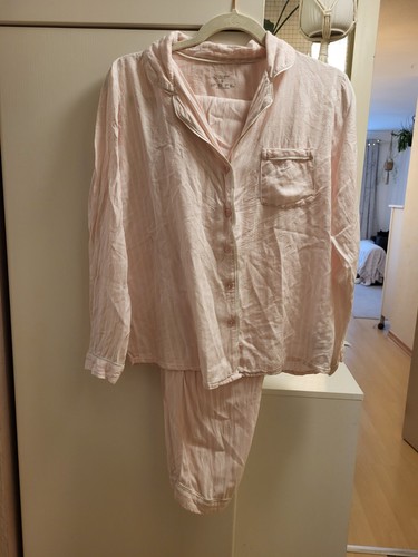 Pyjama rosa weiß - pyjama,
