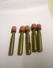 5 Stück  Schleifstift  Ø 8 x 9,5 mm, Schaft Ø 6 mm x 38 mm,  rot