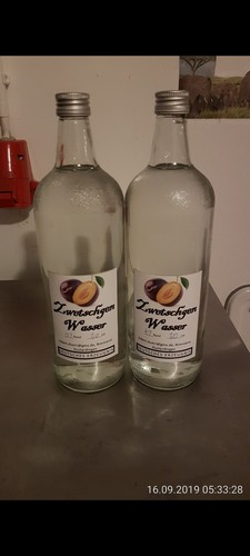 Glasflasche zwetschgen - in,