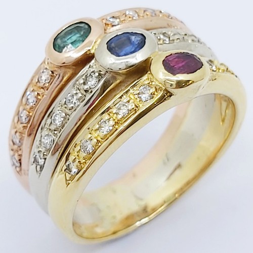 Ring 750 mit einem rubin - ring,