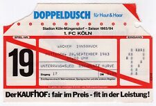 Ticket EC 1. FC Köln - Wacker Innsbruck 28.09.1983