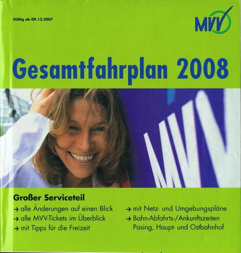 Fahrplanbuch mvv münchen - münchen, 2008