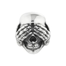 Totenkopf rebeligion silber - totenkopf,