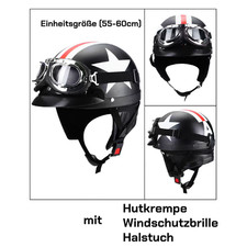Motorradhelm Fliegerbrille