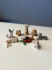 Schleich | Maus, Meerschweinchen, 3 Hasen Junge, 5 Hasen | Spielfiguren