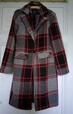 AMISU Mantel Gr.34 kariert Übergangsmantel