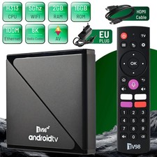 TV98 TV Stick Android 14 ATV WiFi Smart HD 8K 3D TV Box Media Player 2GB+16GB EU