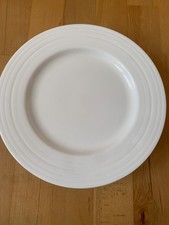 TCM Speiseteller, 6 Stück, weiß, geriffelter Rand