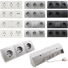 Ecksteckdose Steckdosenblock Tischsteckdose 45 grad Küche Bad weiß anthrazit