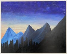 Acrylbild Berglandschaft