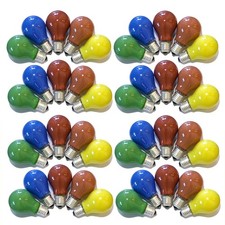 40er Set Glühbirnen farbig