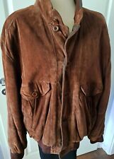 GIMO'S , edle Herren  Bomberjacke, Wildleder braun ,Vintage ,GR 54, gefüttert