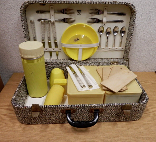 50er 60er picknick koffer 37 - ,