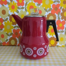 Vintage Emaille Kaffeekanne