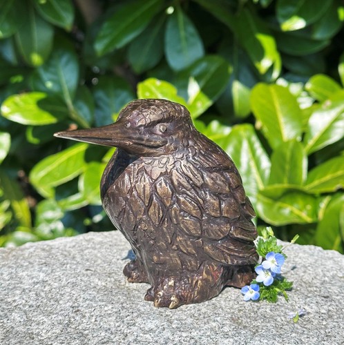 Bronzefigur eisvogel 10x12cm - bronzefigur,