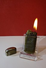 Uraltes ZVG TANK Sturm-Benzinfeuerzeug 2. WELTKRIEG Wehrmacht Lighter Brennt 