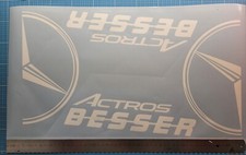 LKW Scheibendekor für Mercedes-Benz Actros *BESSER* weiß glänzend