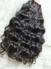 ✿  Rarität tief naturgelockte ind. Rohhaar  102 g Einzelspender 50 cm ✿