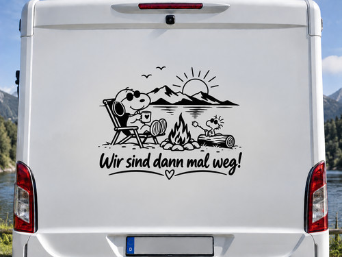 Snoopy mit woodstock - woodstock, auto