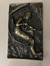 Bronze Bild Bergbau Relief