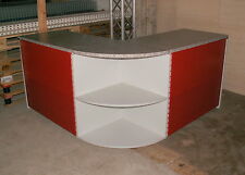 Verkaufstresen Tegometall Ecktresen 1,65x1,65m Kassentheke rot Eden Ecke Tresen