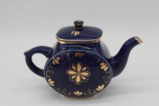 kleine vintage Russische Porzellan Teekanne Gshel UdSSR Kobaltblau Espressokanne