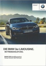 BMW 3er F30 Betriebsanleitung 2016 Bedienungsanleitung Handbuch Limousine BA