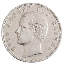 Bayern 5 Mark 1907 Silber Otto
