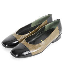 Brunate Ballerinas Damen Schuhe Gr 39 Braun/Schwarz Muster kariert Leder Loafer