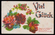 AK Rosen Viel Glück "Schlägt