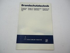 Magirus Deutz Produktprogramm Brandschutztechnik Feuerwehr Prospekt Poster 1981