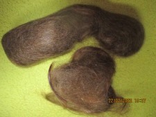 Reborn Puppen-Haare zum routen in Braun. Echthaar-neu