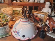 LAMPE IM LANDHAUSSTIL SUCHT NEUES ZUHAUSE - WERTIGE HANDWERKSARBEIT  TOP ZUSTAND