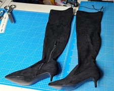 Damen Stiefel schwarz Overknee