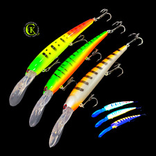 3x 16,5cm Wobbler Swimbait UV Kunstköder Schleppen Tiefläufer Raubfisch Zander