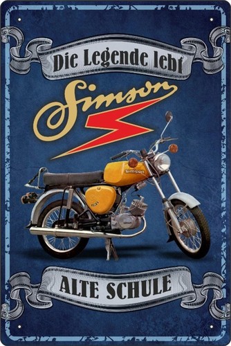 Blechschild simson die - blechschild,