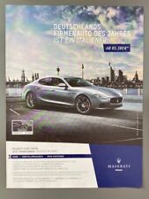 Maserati Ghibli Diesel Deutschland Firmenauto des Jahres 2016 Ad Werbung Reklame