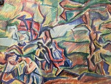 Schöne Lithografie Farbig