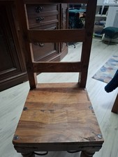 Esstisch mit 6 Stühlen, Echtholz, Palisander, rustikal