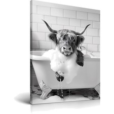 Lustiges Leinwandbild Kuh