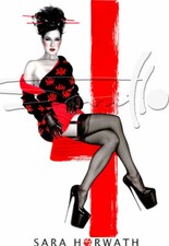 Red flower china girl 038_