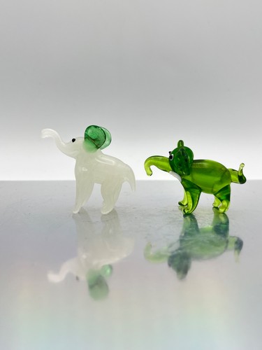Miniatur glas elefanten - elefanten,