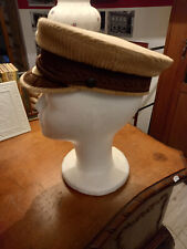 Schirmmütze-Prinz Heinrich Mütze Gr. 55, beige, Cord