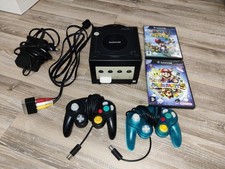 Nintendo GameCube Spielekonsole Schwarz + 2 Controller + 2 Super Mario Spiele 
