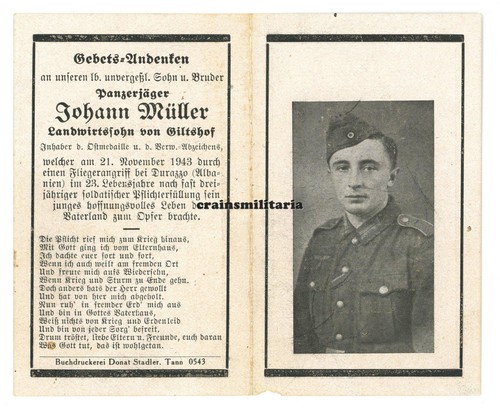 Orig sterbebild 297 id - orig.,