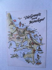 AK Granitz + Mönchgut Rügen Binz Sellin Baabe Göhren 1955 Landkarte Map G Hülsse